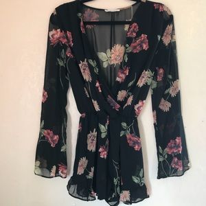 Floral Print Romper